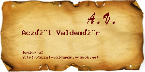 Aczél Valdemár névjegykártya
